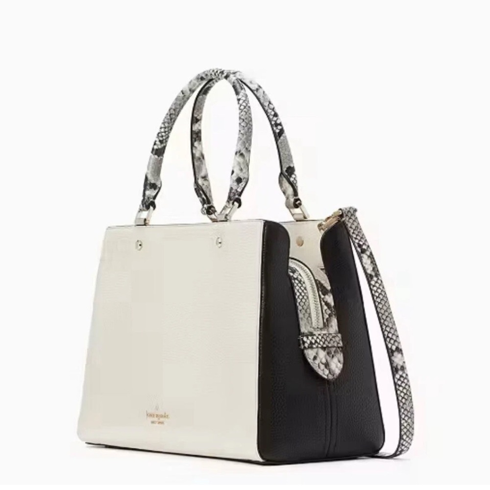 EUC Kate Spade Leila Medium Triple
Compartment Satchel, Mixed Material